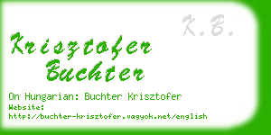 krisztofer buchter business card